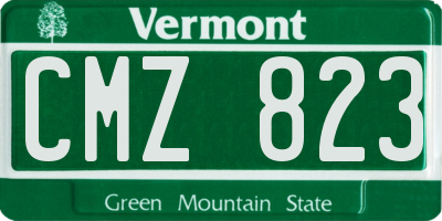 VT license plate CMZ823