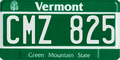VT license plate CMZ825