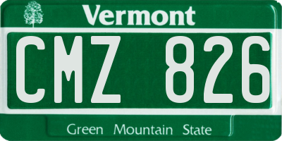 VT license plate CMZ826