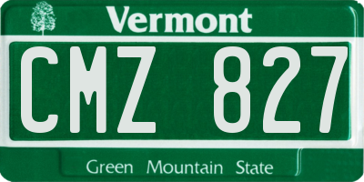 VT license plate CMZ827