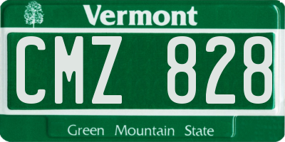 VT license plate CMZ828