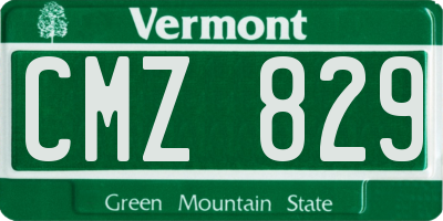 VT license plate CMZ829