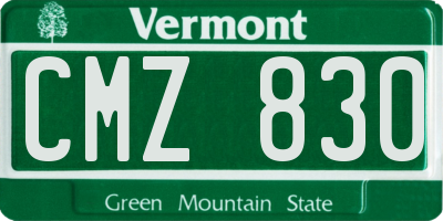 VT license plate CMZ830
