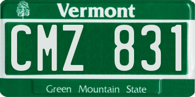 VT license plate CMZ831