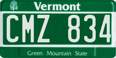 VT license plate CMZ834