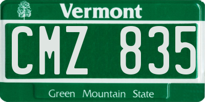 VT license plate CMZ835