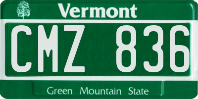 VT license plate CMZ836