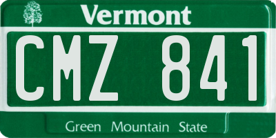 VT license plate CMZ841