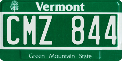 VT license plate CMZ844
