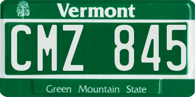 VT license plate CMZ845