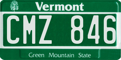 VT license plate CMZ846