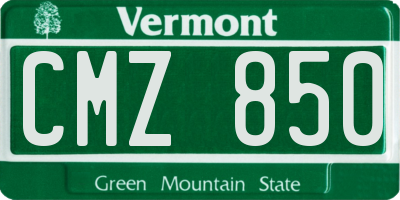 VT license plate CMZ850