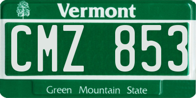 VT license plate CMZ853