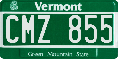 VT license plate CMZ855