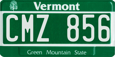 VT license plate CMZ856