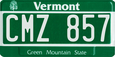 VT license plate CMZ857
