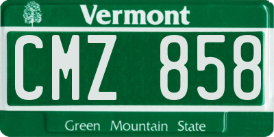 VT license plate CMZ858