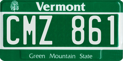 VT license plate CMZ861