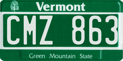 VT license plate CMZ863