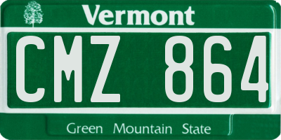 VT license plate CMZ864