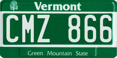 VT license plate CMZ866