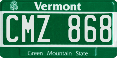 VT license plate CMZ868