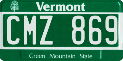VT license plate CMZ869