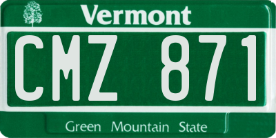 VT license plate CMZ871