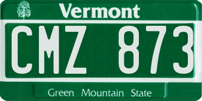 VT license plate CMZ873