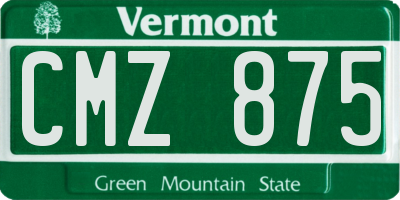 VT license plate CMZ875
