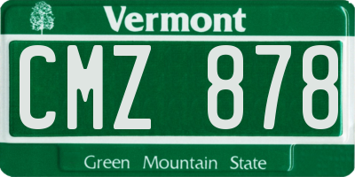 VT license plate CMZ878