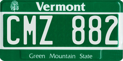 VT license plate CMZ882
