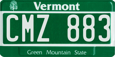 VT license plate CMZ883