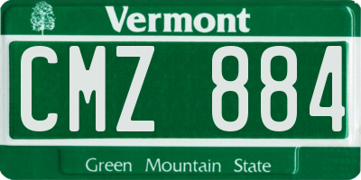 VT license plate CMZ884