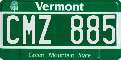 VT license plate CMZ885