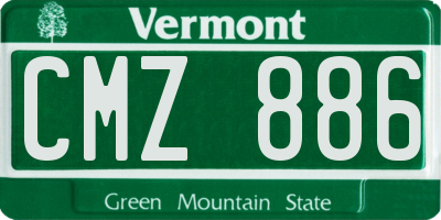 VT license plate CMZ886