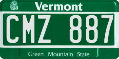 VT license plate CMZ887