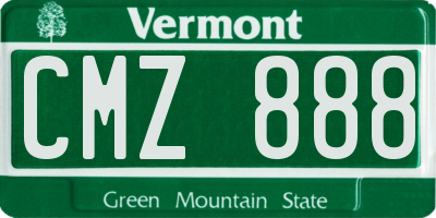 VT license plate CMZ888