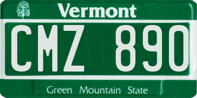 VT license plate CMZ890