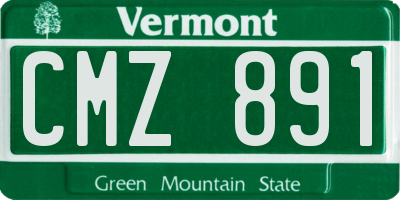 VT license plate CMZ891