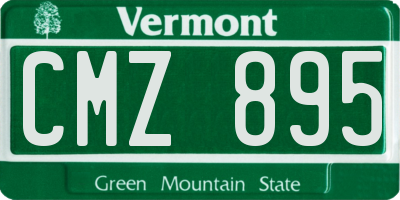 VT license plate CMZ895