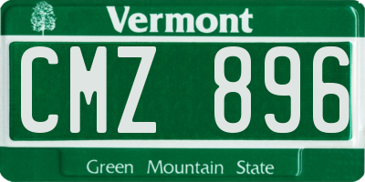 VT license plate CMZ896