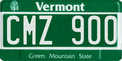 VT license plate CMZ900
