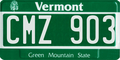VT license plate CMZ903