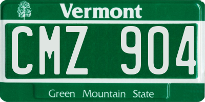 VT license plate CMZ904