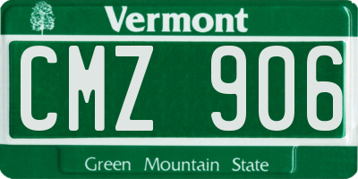 VT license plate CMZ906