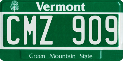 VT license plate CMZ909