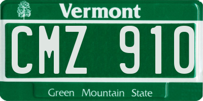 VT license plate CMZ910