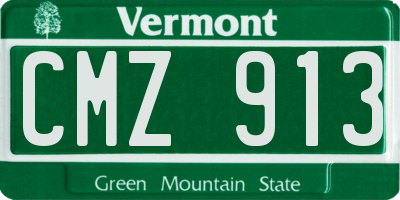 VT license plate CMZ913