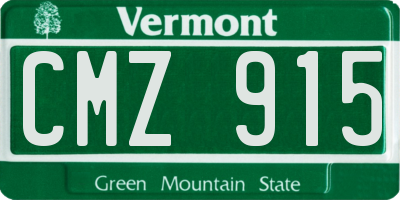 VT license plate CMZ915